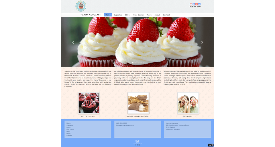 Yummy Cupcakes website